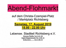 Abendflohmarkt 17.08.2019 © Lebenswerter Stadtteil Richtsberg e.V.