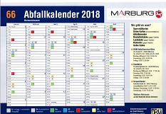 Abfallkalender Jan-Juni_2018 © Universitätsstadt Marburg