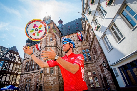 Am 30. August ist die Universitätsstadt Marburg Etappenort der Deutschland Tour. Die Stadt richtet aus diesem Anlass ein "Fest des Radfahrens" aus. © Gesellschaft zur Förderung des Radsports