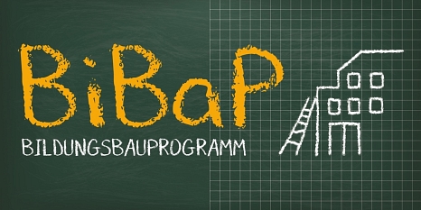 Das Logo des Bildungsbauprogramms (BiBaP). © Stadt Marburg