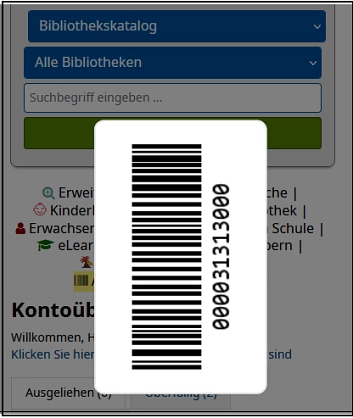 Bibliotheksausweis_Handy 2 Screenshot mit der Anzeige des Bibliotheksausweises © Universitätsstadt Marburg