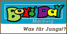 Das Logo des Marburger Boys' Days mit dem Schriftzug Was für Jungs © Universitätsstadt Marburg - Jugendförderung
