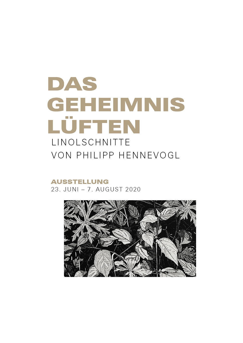 Das Geheimnis Lüften, Philipp Hennevogl, Ausstellungsflyer&nbsp;&copy;&nbsp;Mirjam Klein