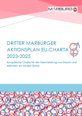 Deckblatt des Dritten Marburger Aktionsplans EU-Charta 2023-2025 © Universitätsstadt Marburg