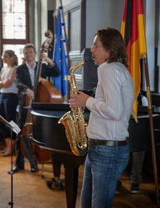 Musikalisches Rahmenprogramm bei der Verleihung der Ehrenamts-Card 2019 im Marburger Rathaus © Patricia Grähling, Stadt Marburg