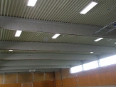 Energetische Sanierung: Sporthalle Stadtwald wird durch effiziente LED-Technik beleuchtet. © b.i.g. logconsulting gmbh