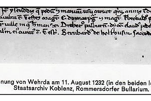 Ersterwähnung Wehrda Ersterwähnung Wehrda