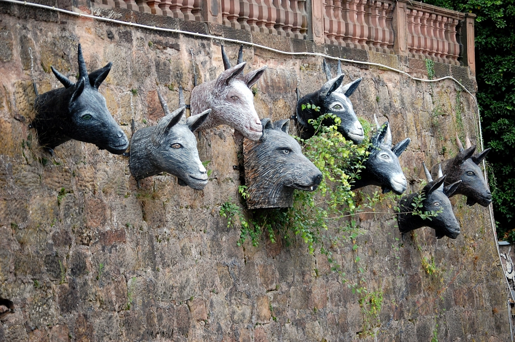 Wolf und die sieben Geißlein des Grimm-Dich-Pfads am Steinweg&nbsp;&copy;&nbsp;Universitätsstadt Marburg