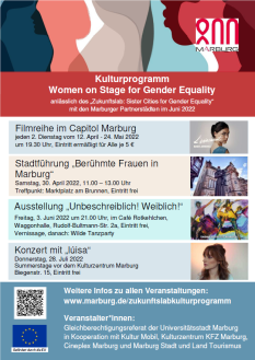 Flyer Women* on Stage © Universitätsstadt Marburg