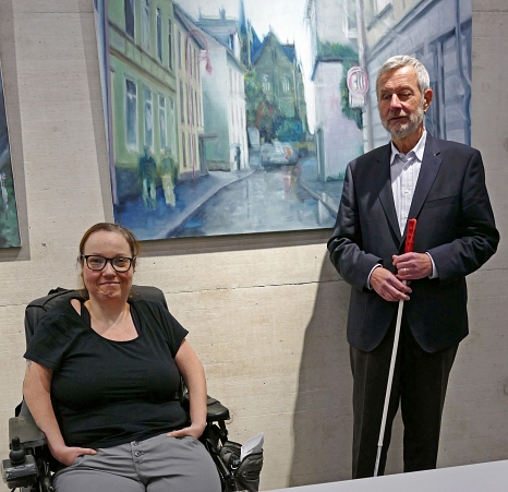 Franz Josef Breiner und Stefanie Ingiulla bilden den Vorstand des Behindertenbeirates der Stadt Marburg. © Ulrich Severin