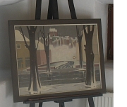 Gemälde von Günther Blau Ansicht Marburgs