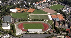 Georg-Gaßmann-Stadion aus der Vogelperspektive © Universitätsstadt Marburg