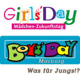 Oben das Logo zum Girls’ Day, und jenes zum Boys’ Day. © Universitätsstadt Marburg