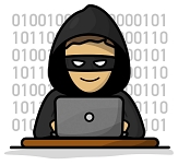 Junger Hacker mit Kapuze und Maske vor einem Laptop © Pixabay