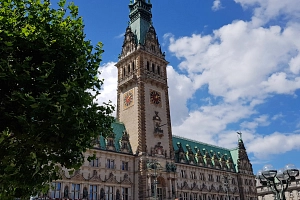 Hamburger Rathaus man sieht das Hamburger Rathaus.