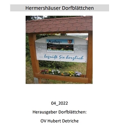 Hermershäuser Dorfblättchen 04_2022_Deckblatt © Hubert Detriche