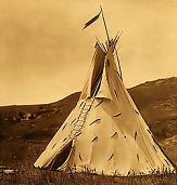 Indianerzelt © Unbekannt. Foto von 1908.