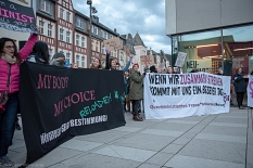 Abtreibung und die Abschaffung des Paragrafen 219a waren eines der zentralen Themen beim diesjährigen Weltfrauentag in Marburg. © Melanie Weiershäuer i. A. der Stadt Marburg