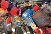 Jede Menge Ranzen, Rucksäcke und Taschen kamen bei den Sammelaktionen der vergangenen Jahre zusammen.