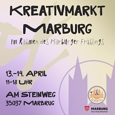 Kreativmarkt am Steinweg zum Marburger Frühlingsfest - Poster © Hanna Schumann
