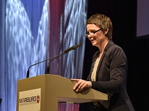 Landrätin Kirsten Fründt dankte Egon Vaupel als Mensch und als Oberbürgermeister.