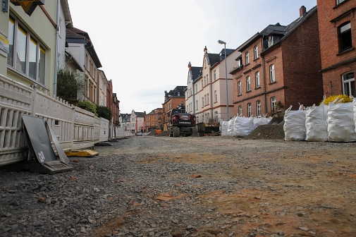 Die Liebigstraße ohne Pflastersteine.