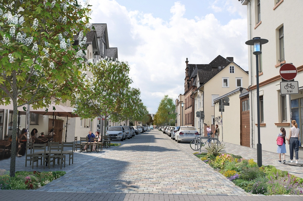 Die Modell-Visualisierung einer Straße.