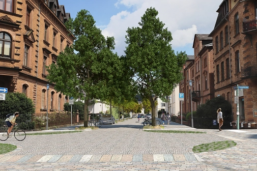 Die Modell-Visualisierung einer Straße.