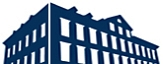 Das dunkelblaue Logo der Stadtbücherei bestehend aus der gezeichneten Frontansicht des Hauses sowie dem Schriftzug Stadtbücherei Marburg. © Universitätsstadt Marburg