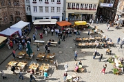 Marburger Oberstadtmarkt: Blick aus der Vogelperspektive