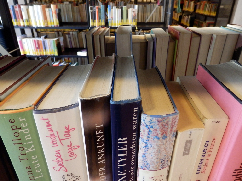 Mediengeschenke für die Stadtbücherei Zahlreiche Bücher in den Regalen der Stadtbücherei © Universitätsstadt Marburg