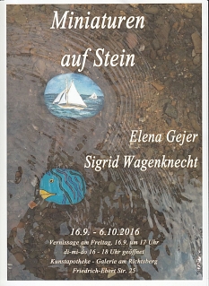 Miniaturen auf Stein - Elena Gejer und sigrid Wagenknecht © Kultur & Kulturen