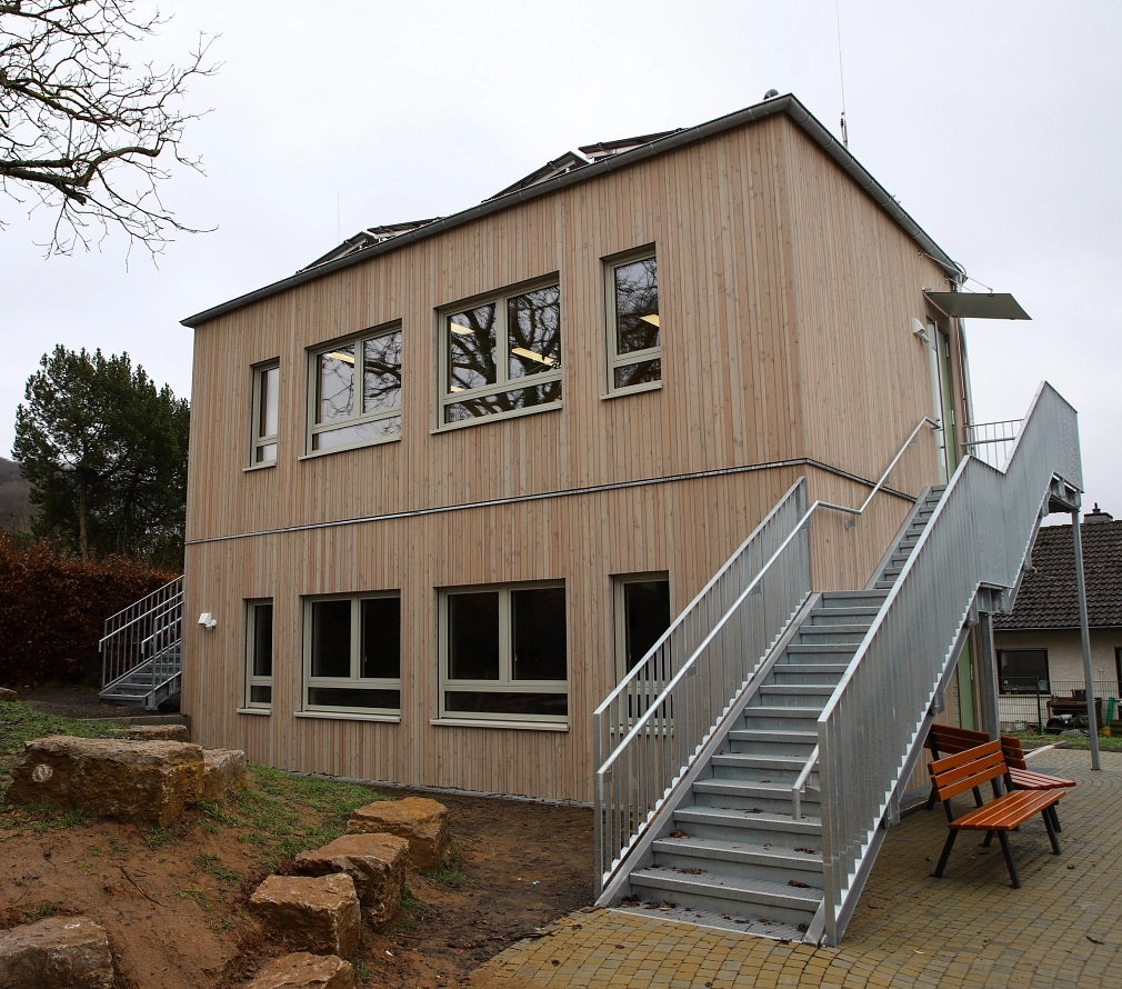 Modulbau an der Grundschule Michelbach.