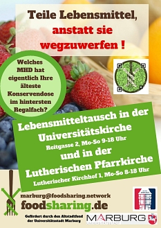 Neue Öffnungszeiten beim Foodsharing in Marburg © Foodsharing Marburg