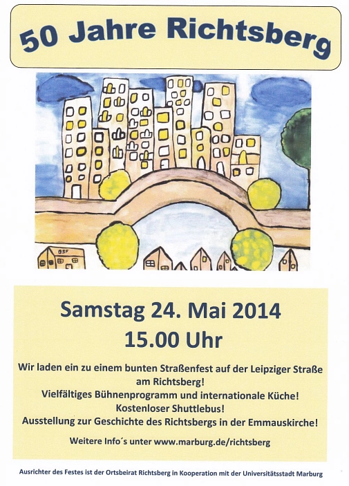 Plakat Jubiläum&nbsp;&copy;&nbsp;Ortsbeirat Richtsberg