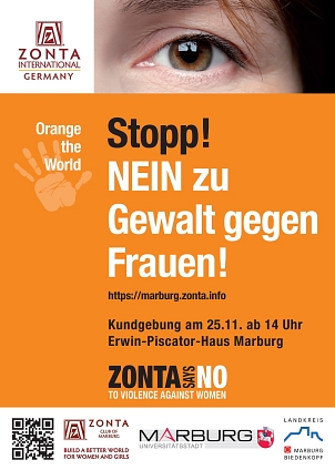 Plakat Nein zu Gewalt an Frauen © Zonta Club Marburg