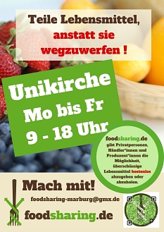 Flyer Foodsharing Uni-Kirche Marburg © Foodsharing Marburg