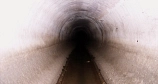 Das Bild zeigt den Blick in einen Rückstaukanal unter Bortshausen. Diese Leitung hat einen Durchmesser von 1,40 m.