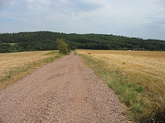 sanierter Feldweg in Cyriaxweimar zwischen Feldern © Bernd Weimer