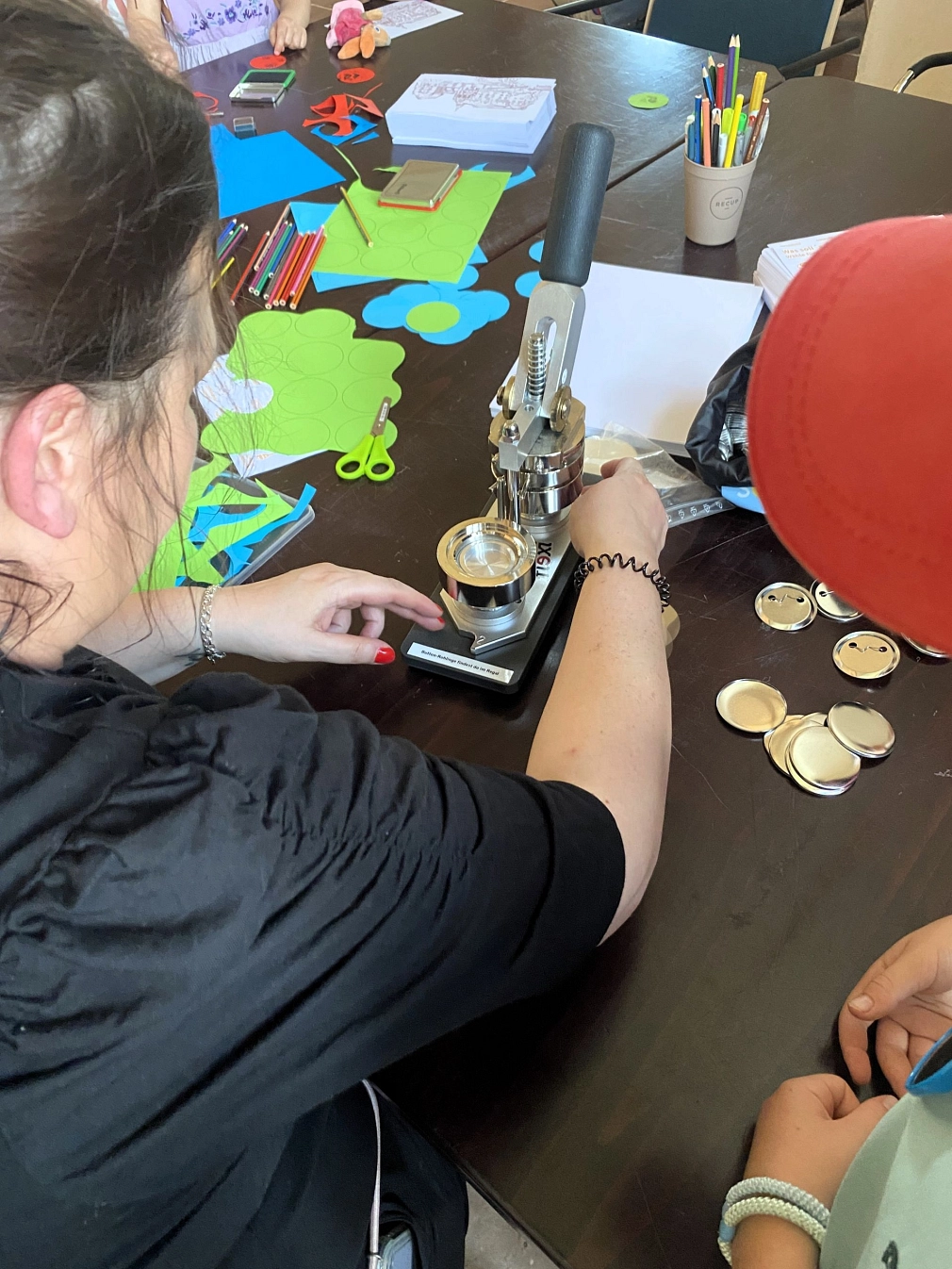 Bastelstation für Kinder.
