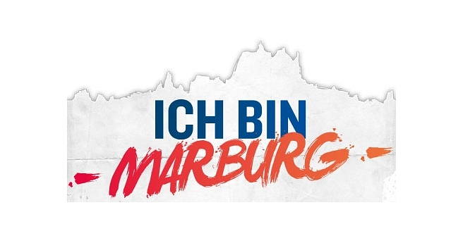 Silhouette Marburg, Schriftzug "Ich bin Marburg"&nbsp;&copy;&nbsp;GOLDfisch ART Marburg