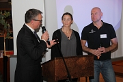 Clemens Traugott (von links) blickte mit Claudia Rath und Armin Weinöhl auf die Hessenspiele zurück.
