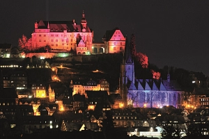 Stadtansicht Marburg b(u)y Night .