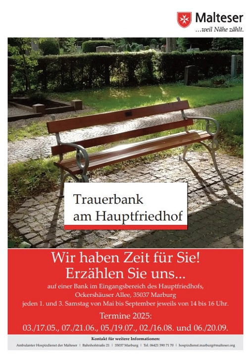 Trauerbank 2025.JPG Trauerbank 2025 © Universitätsstadt Marburg