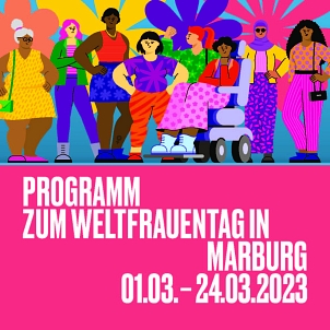 Unternationaler Frauentag Programmheft 2023 © Universitätsstadt Marburg
