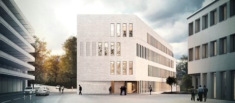 Diese Visualisierung zeigt, wie das zukünftige Deutsche Dokumentationszentrum für Kunstgeschichte am Pilgrimstein aussehen soll. © dichter Architekturgesellschaft
