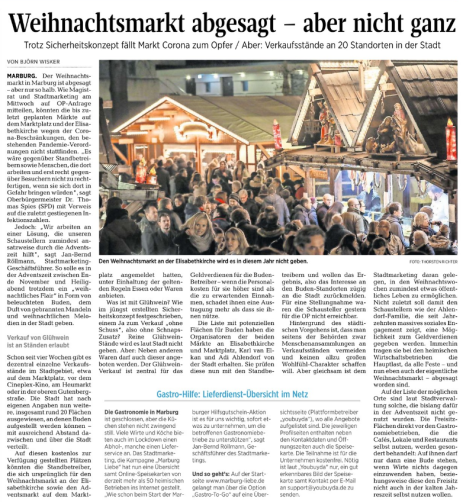 . © Oberhessische Presse, Ausgabe vom 05.11.2020
