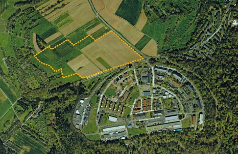 Am Hasenkopf soll ein großes Baugebiet entstehen. Die Fläche hat ein Potenzial von rund 900 Wohneinheiten. © Universitätsstadt Marburg